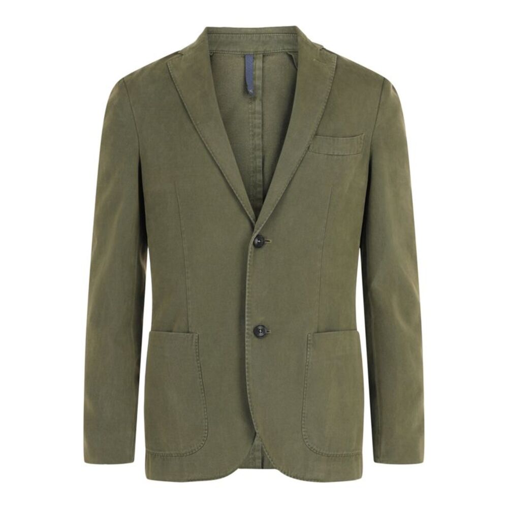 Slowear Monterdoro Single-Breasted Slim Fit Blazer Green Mens